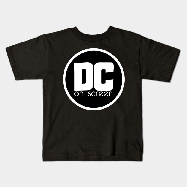 DC on SCREEN Podcast Logo (Black Circle) Kids T-Shirt by DC on SCREEN